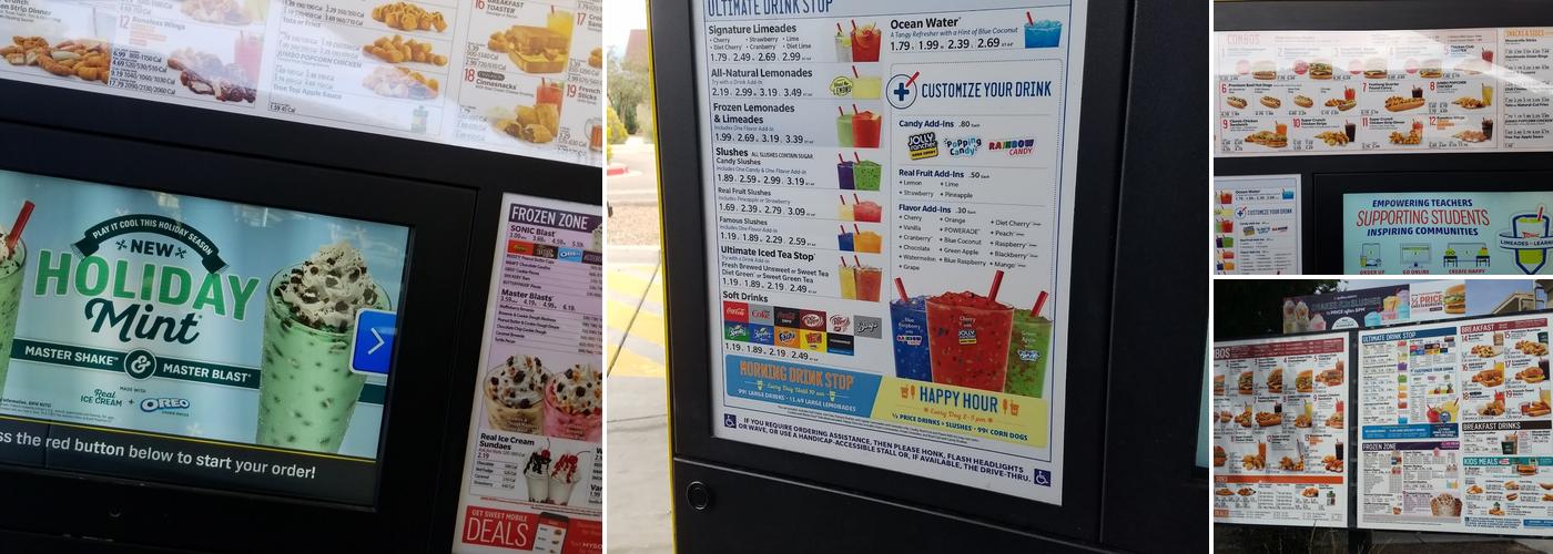 Sonic Drive-In Menu