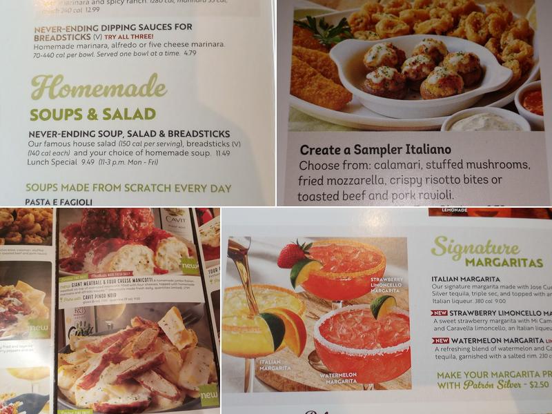 Olive Garden Italian Restaurant Menu