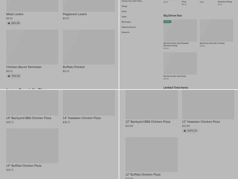 Pizza Hut Menu