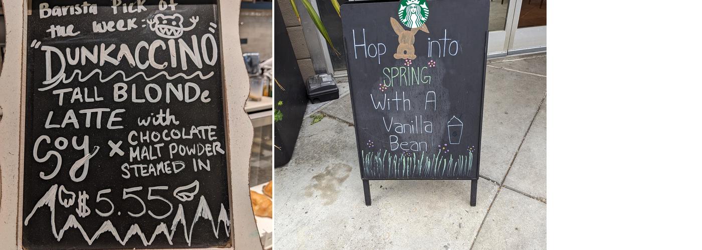 Starbucks Menu