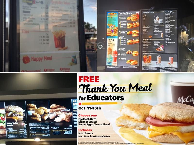 McDonald's Menu