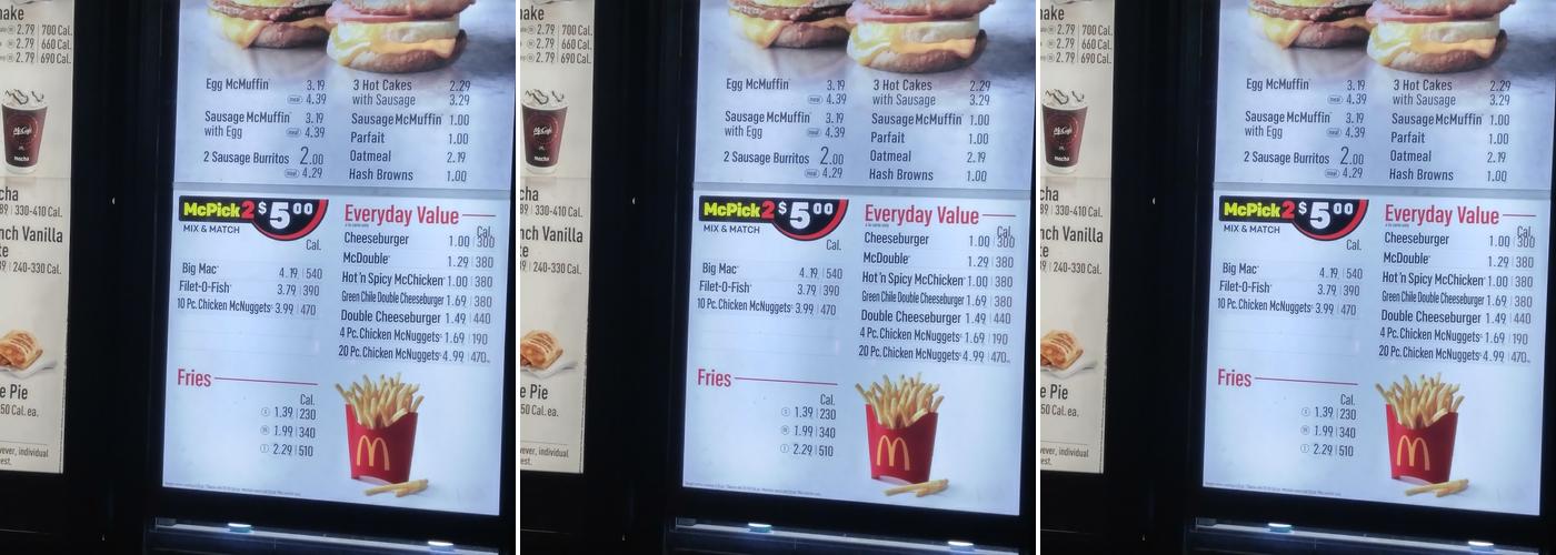 McDonald's Menu