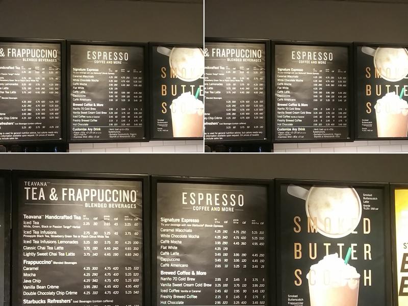 Starbucks Menu
