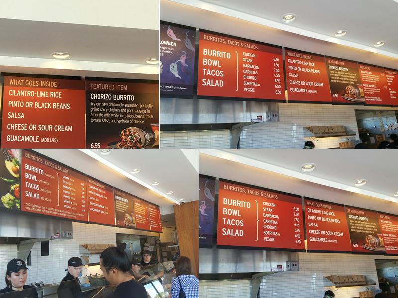 Chipotle Mexican Grill Menu