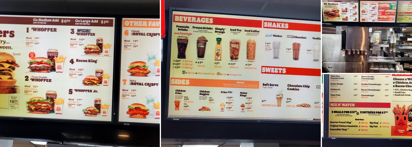Burger King Menu