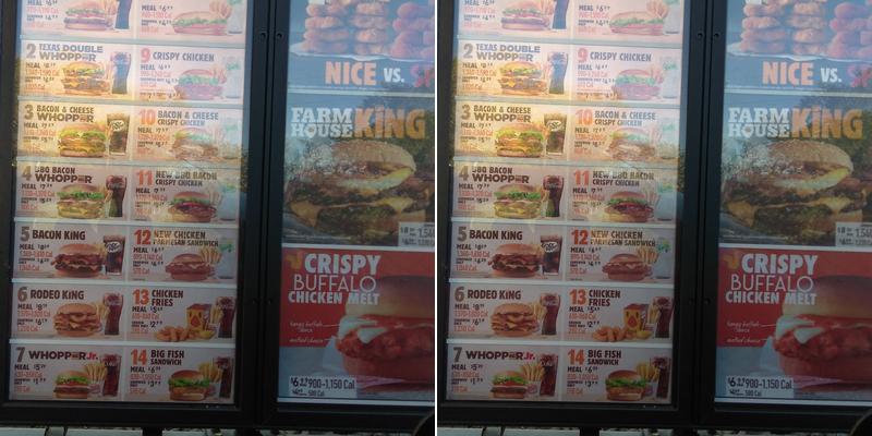 Burger King Menu
