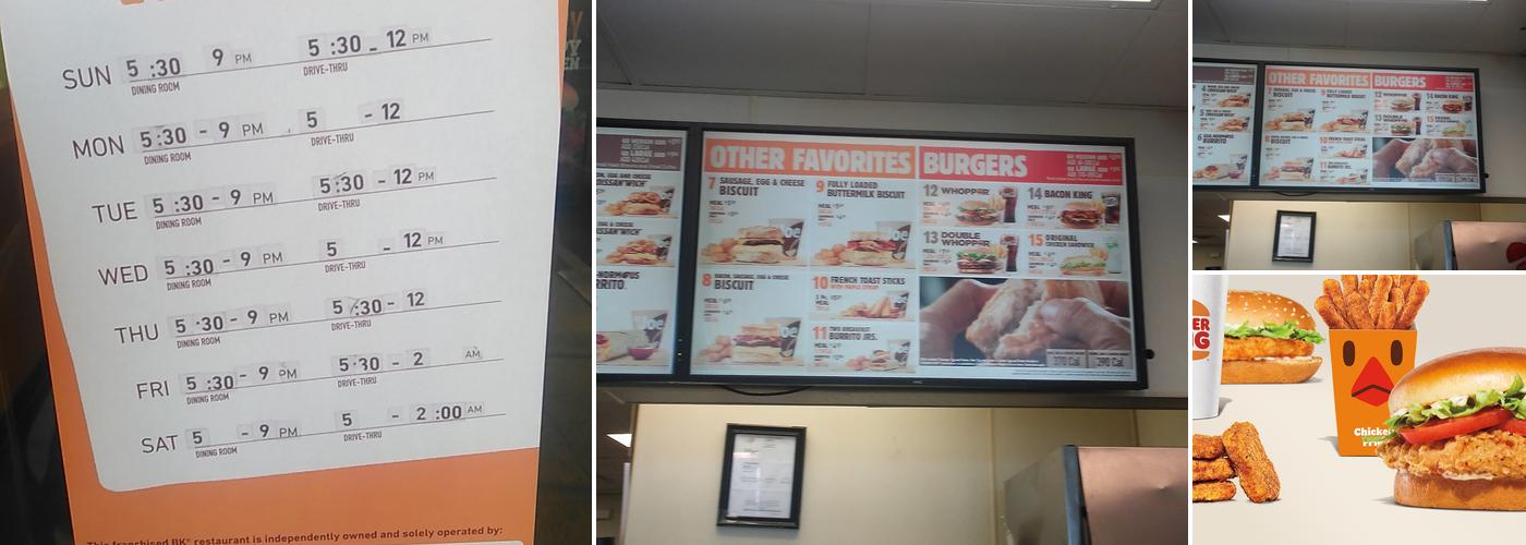 Burger King Menu