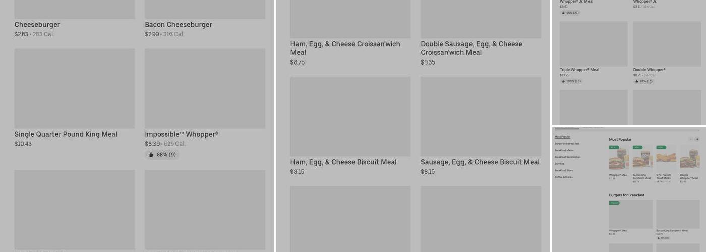 Burger King Menu