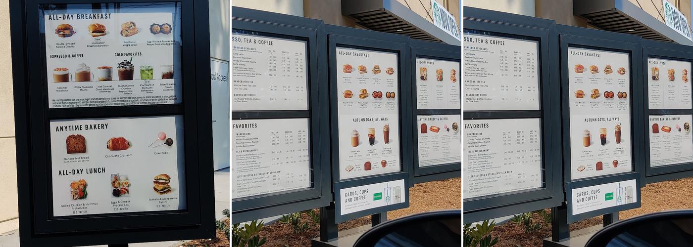 Starbucks Menu