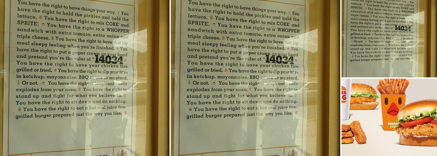 Burger King Menu
