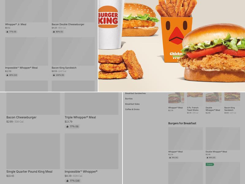 Burger King Menu