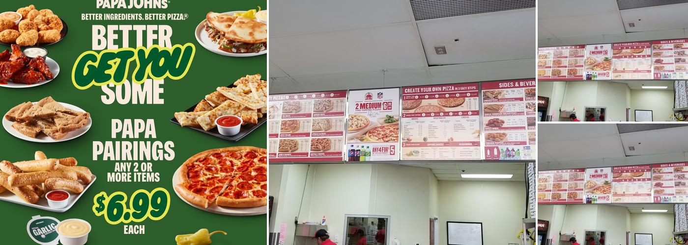 Papa Johns Pizza Menu