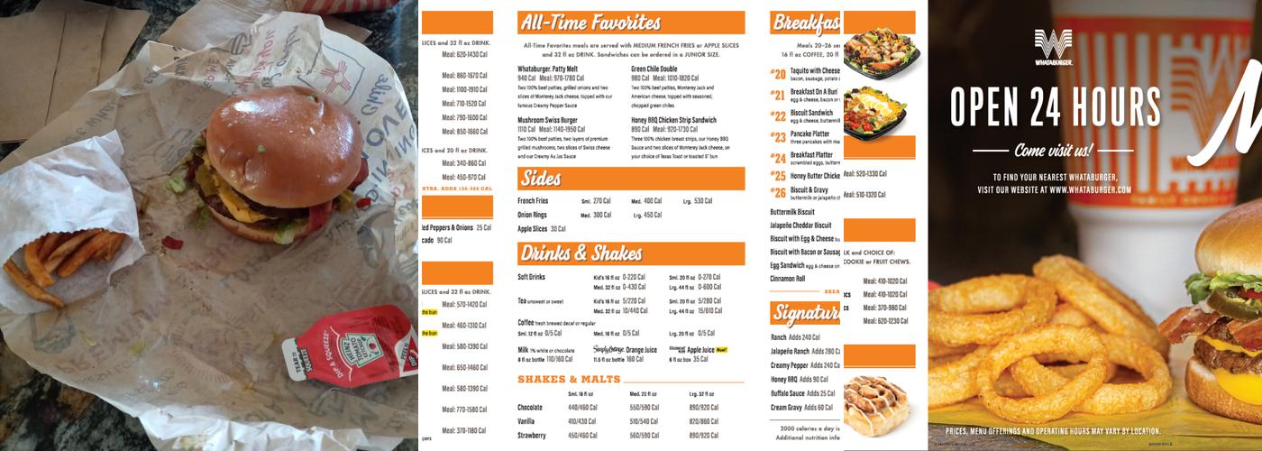 Whataburger Menu