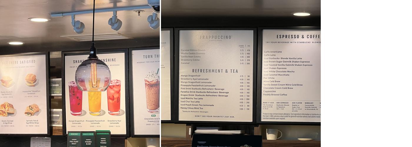Starbucks Menu