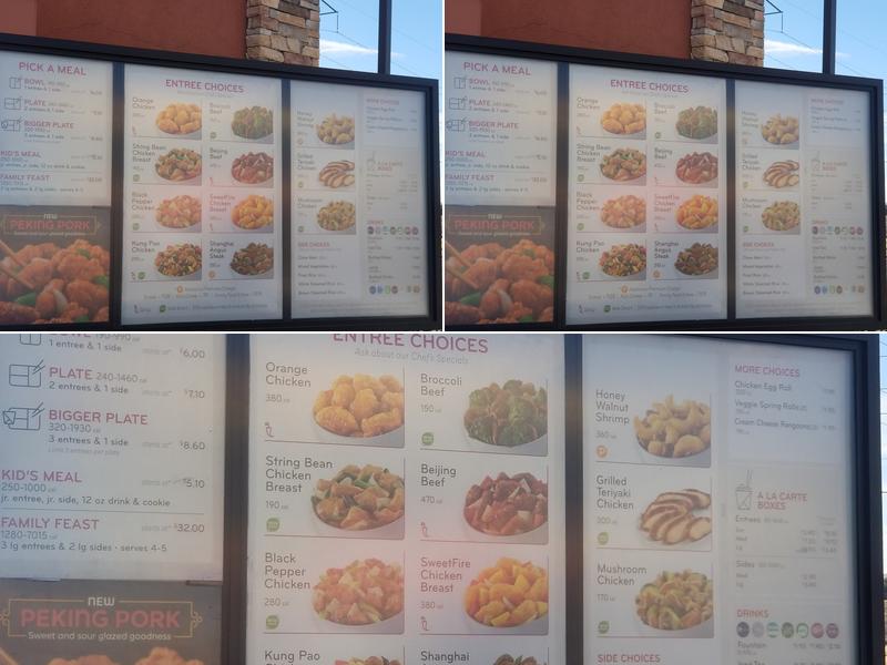 Panda Express Menu