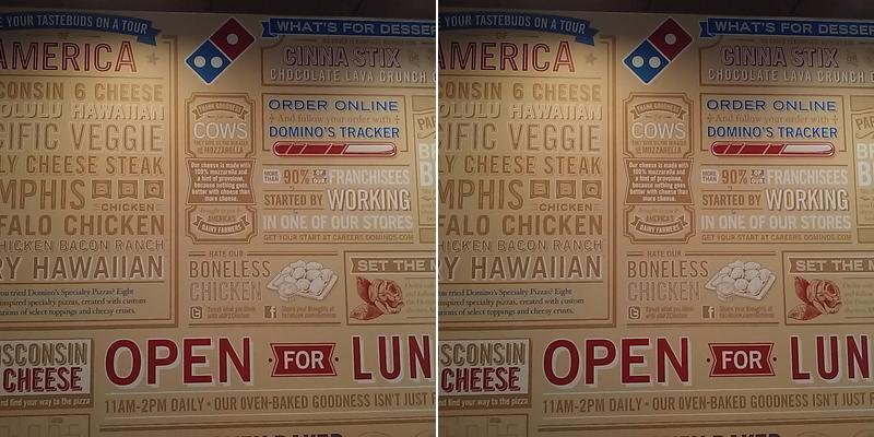 Domino's Pizza Menu