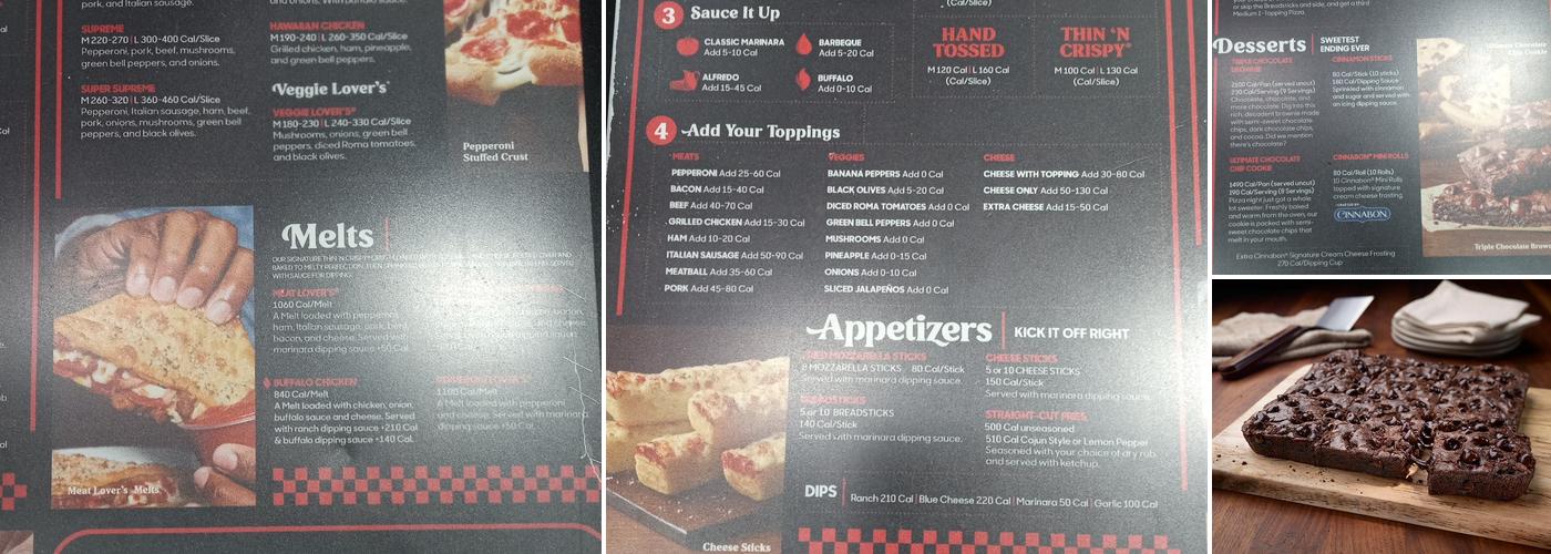 Pizza Hut Menu