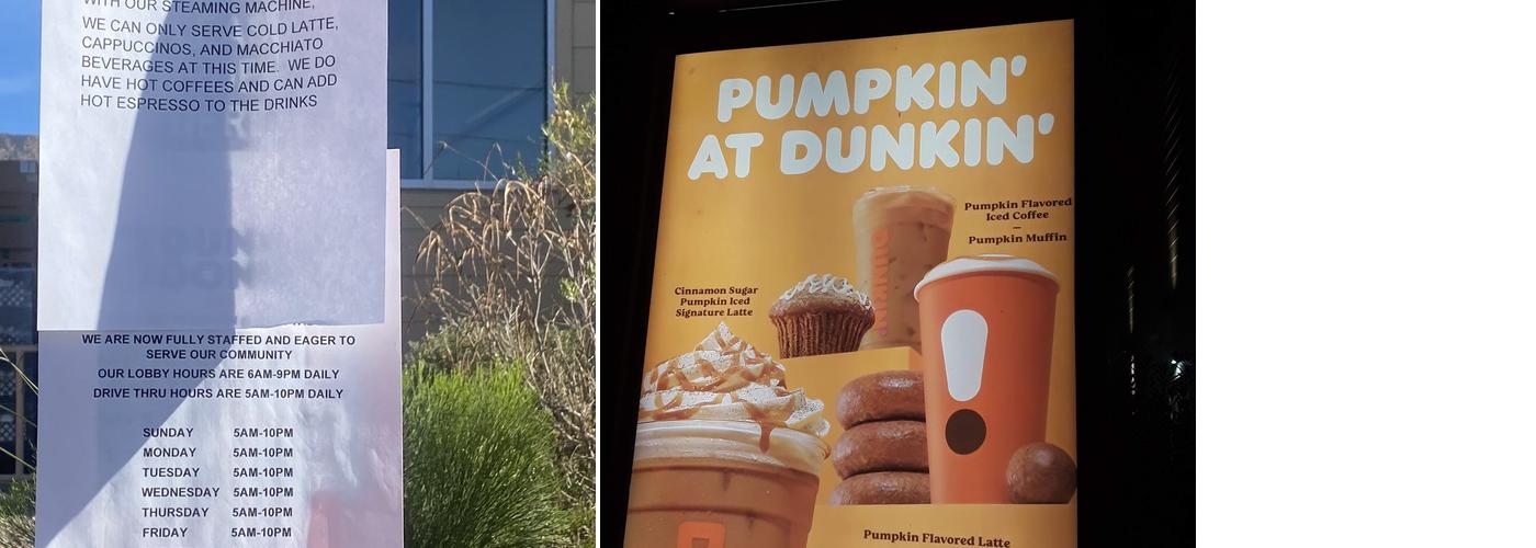 Dunkin' Menu