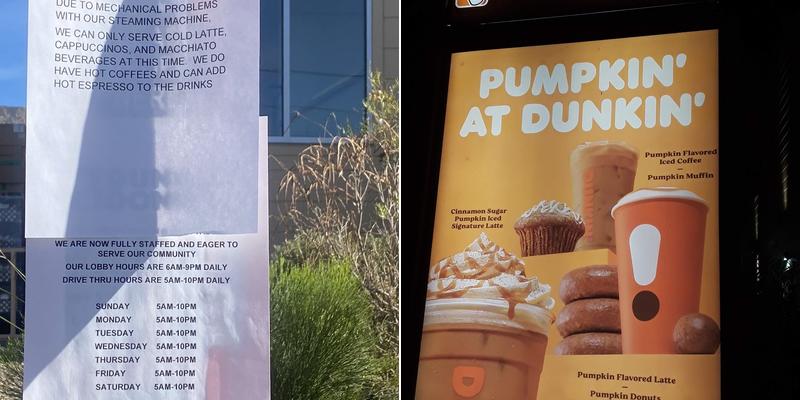 Dunkin' Menu