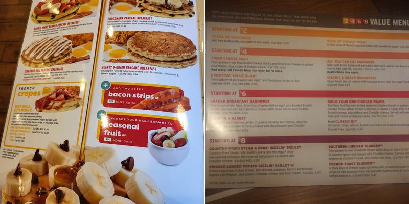 Denny's Menu