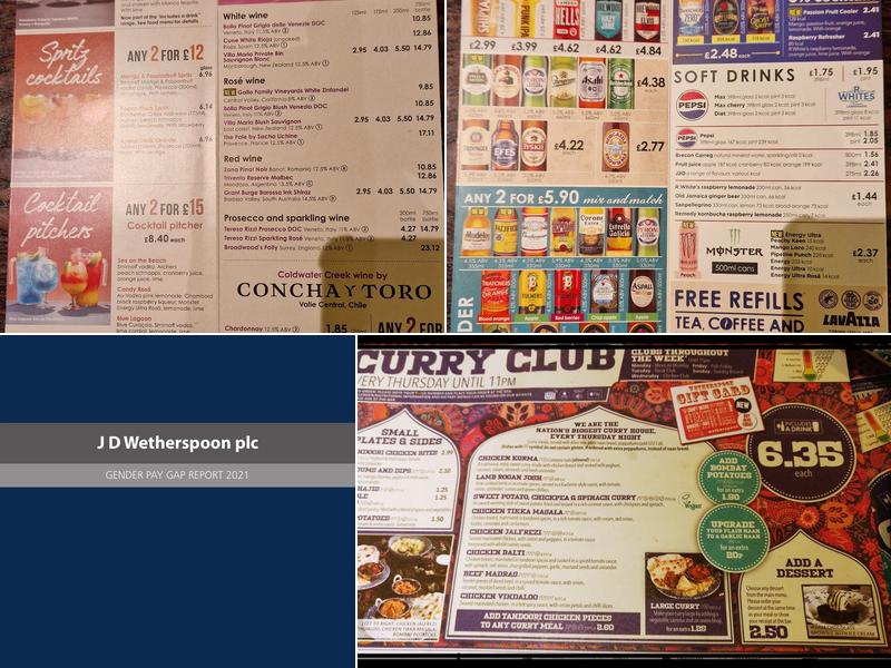 The Staple Hill Oak - JD Wetherspoon Menu