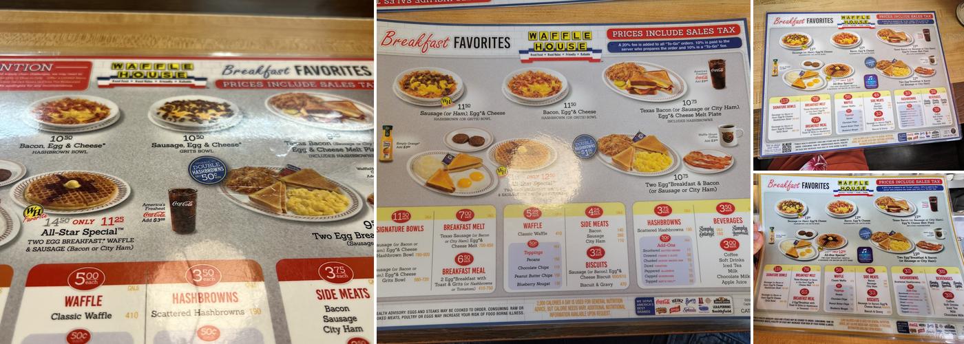 Waffle House Menu