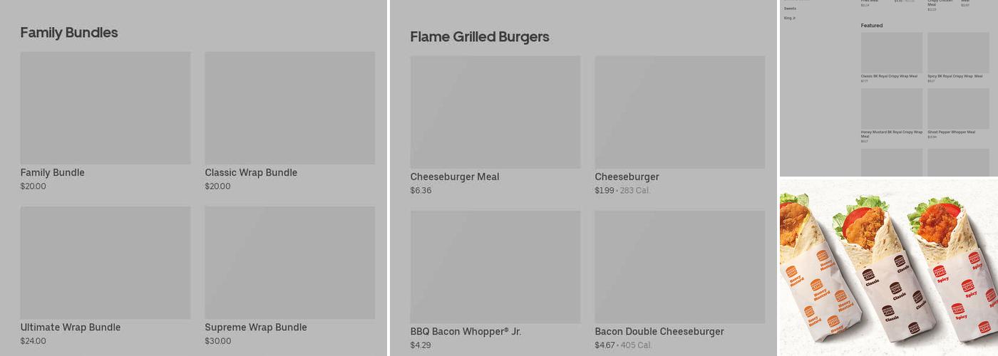 Burger King Menu