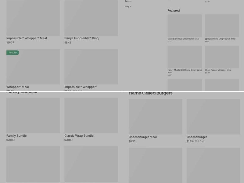 Burger King Menu