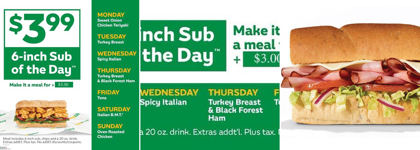 Subway Menu