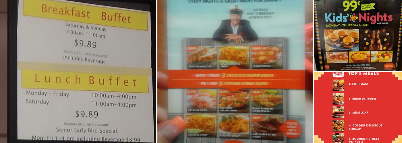 Golden Corral Buffet & Grill Menu