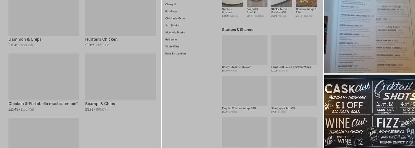 The Three Brooks Menu