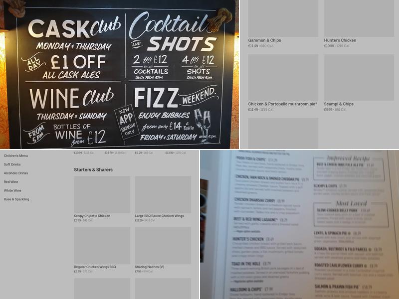 The Three Brooks Menu