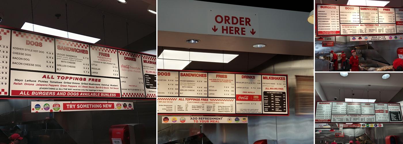 Five Guys Menu