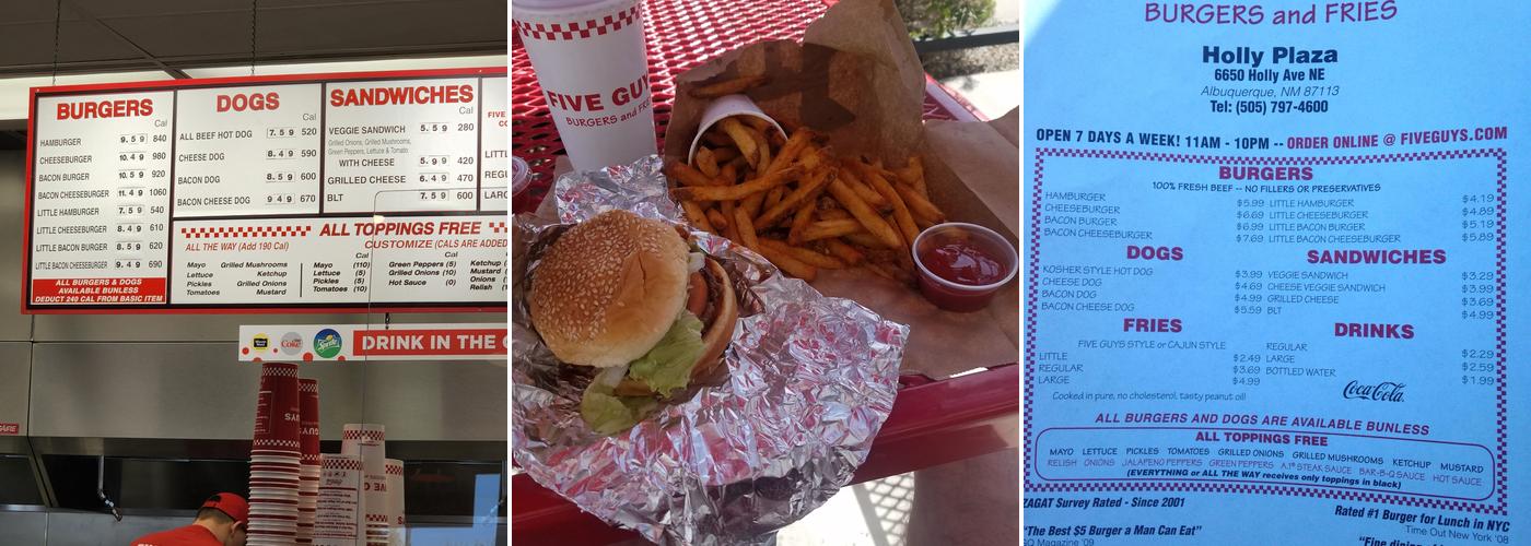 Five Guys Menu