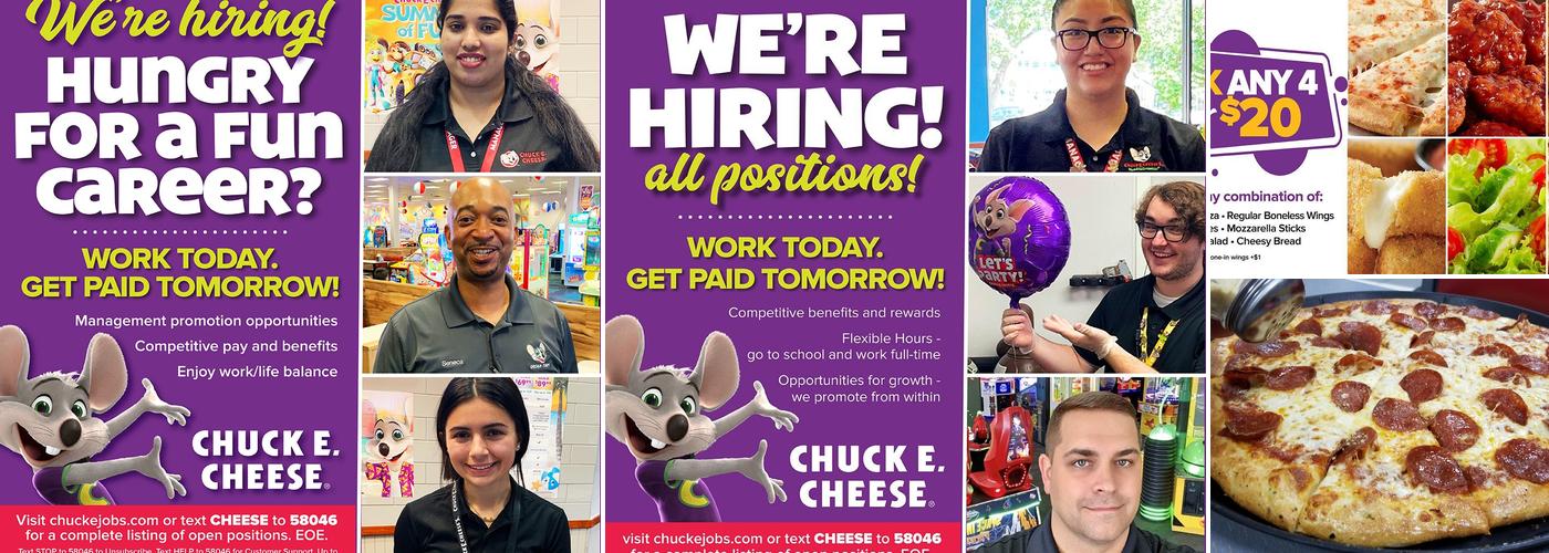 Chuck E. Cheese Menu