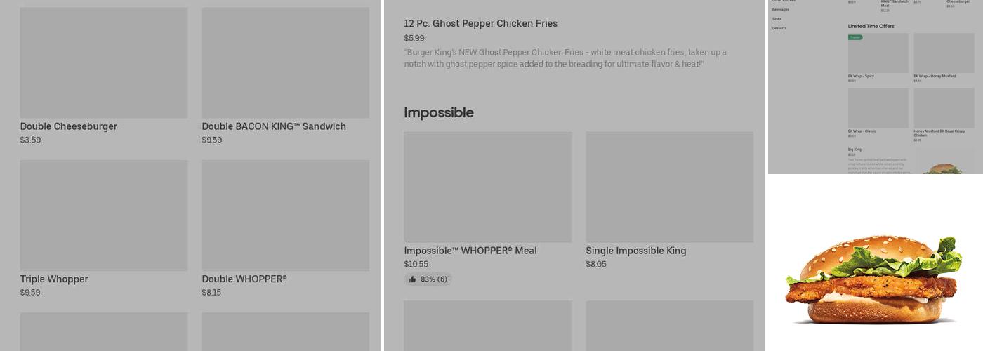 Burger King Menu