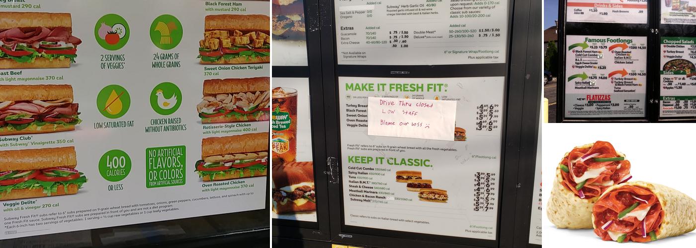 Subway Menu