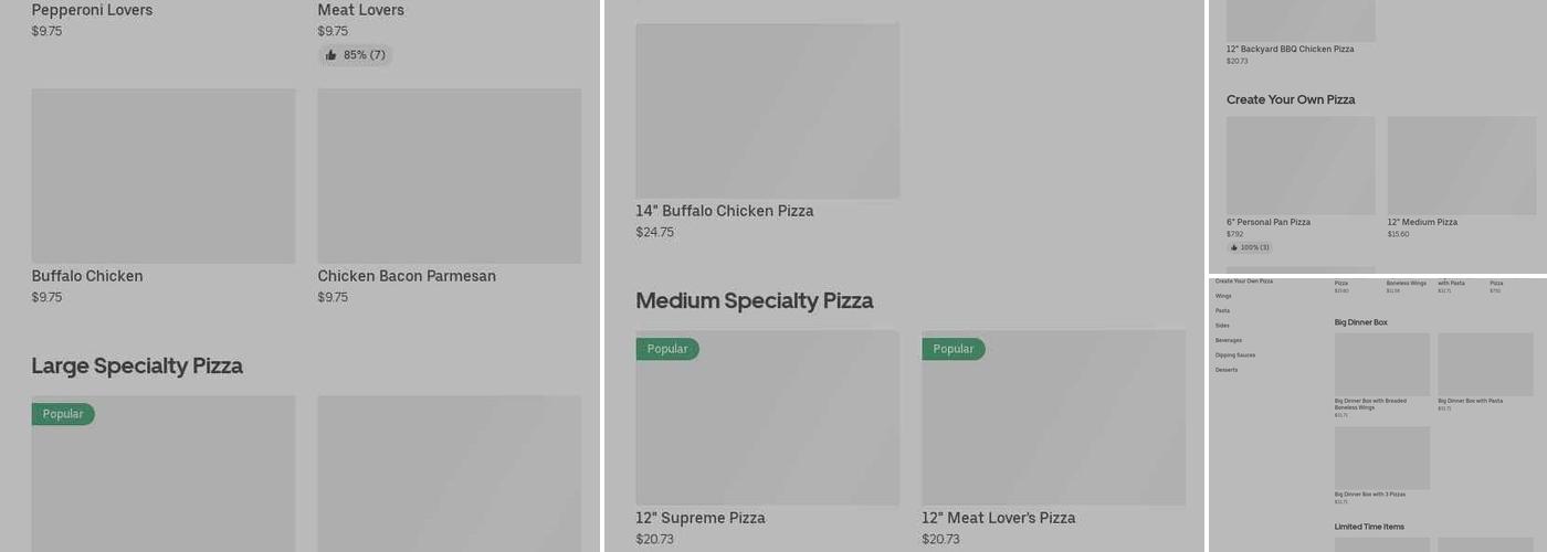 Pizza Hut Menu