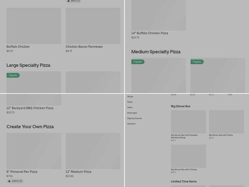 Pizza Hut Menu