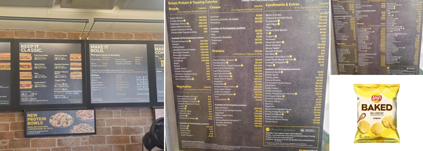 Subway Menu