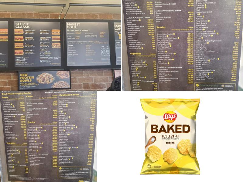 Subway Menu