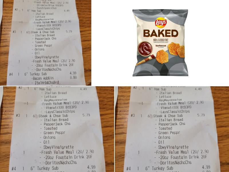 Subway Menu