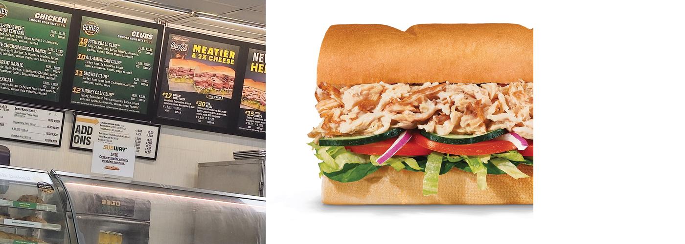Subway Menu