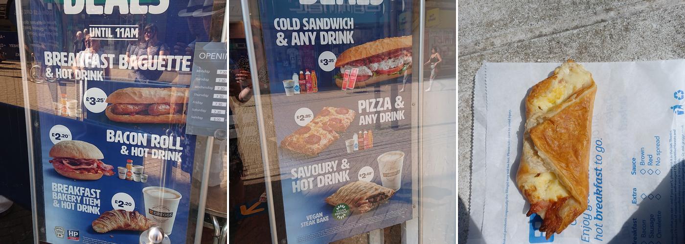 Greggs Menu