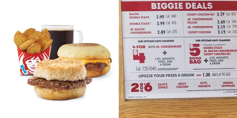 Wendy's Menu