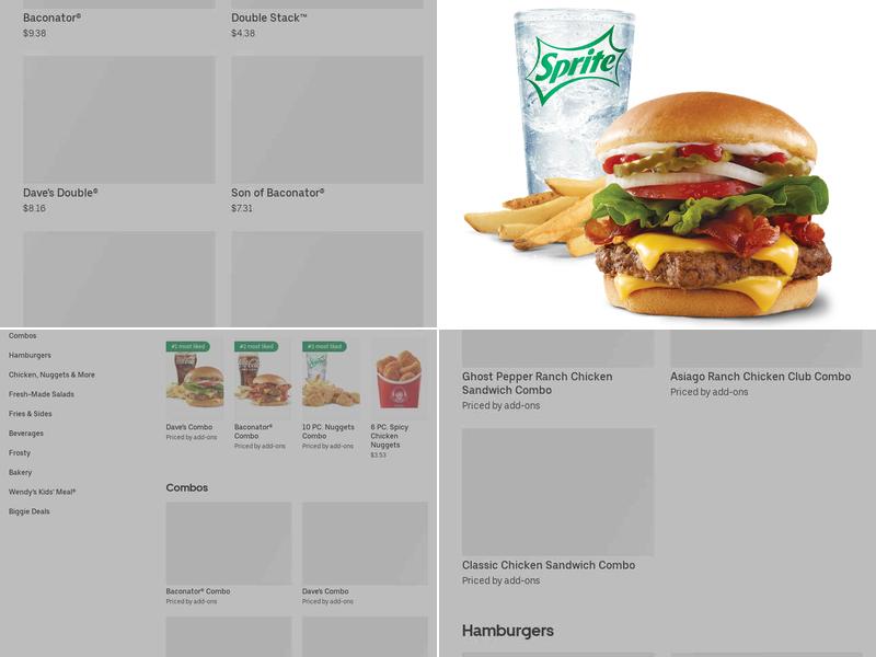 Wendy's Menu