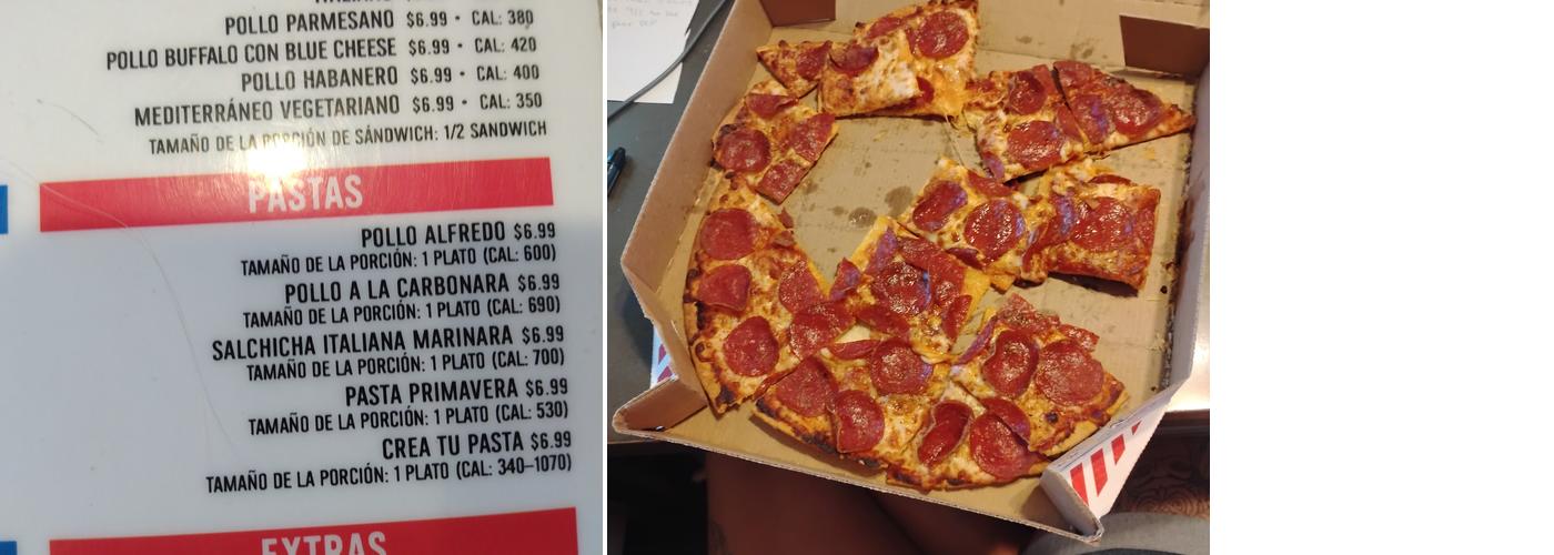 Domino's Pizza Menu