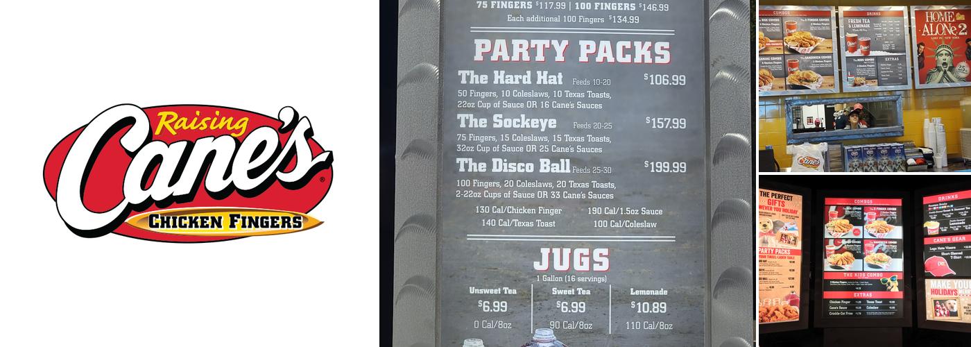 Raising Cane's Chicken Fingers Menu