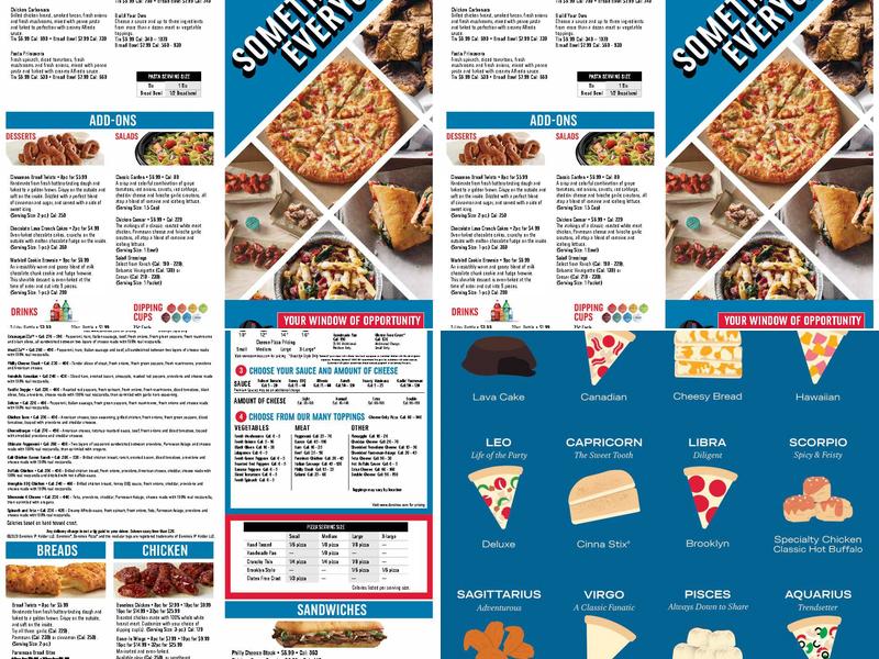 Domino's Pizza Menu