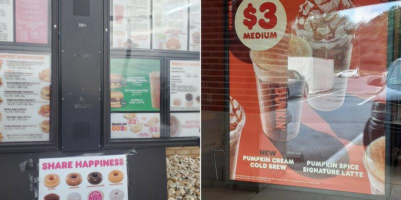 Dunkin' Menu